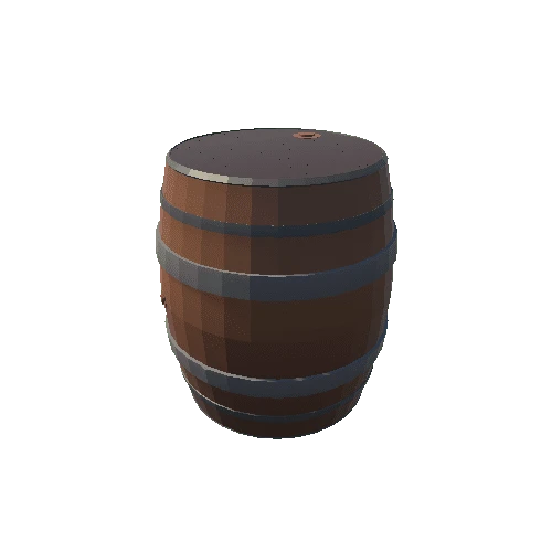 Single Large Dark Barrel Closed